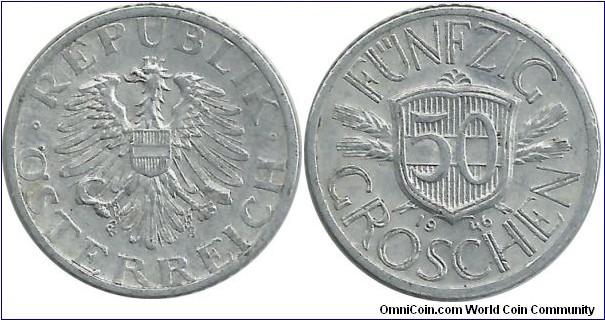Austria 50 Groschen 1946