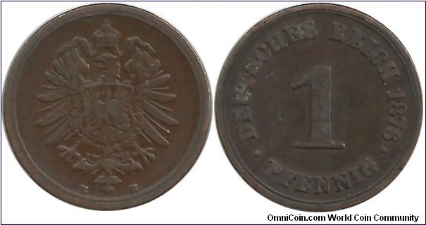 DeutschesReich 1 Pfennig 1876B