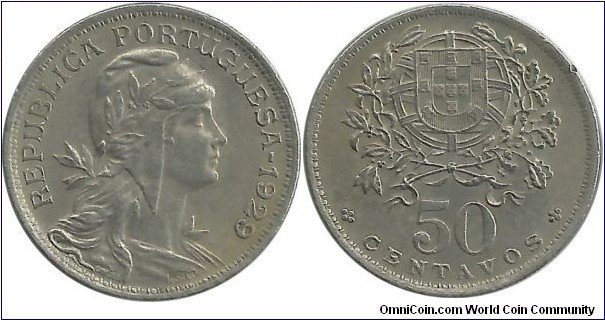 Portugal 50 Centavos 1929
