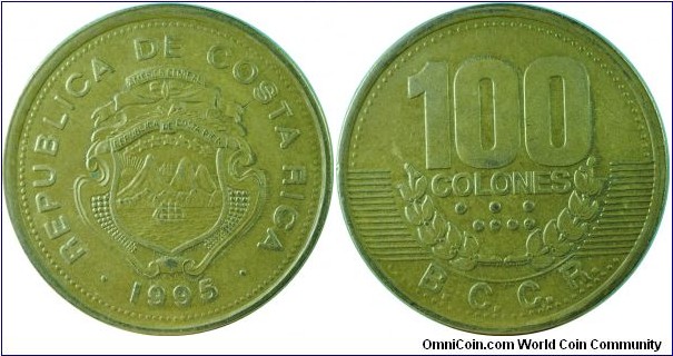 Costa Rica100Colones-km230-1995