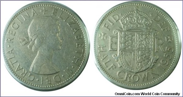 UK 0.5Crown-km907-1955