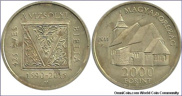 Hungary 2000 Forint 2015 - 425 Years of the Biblical Exam