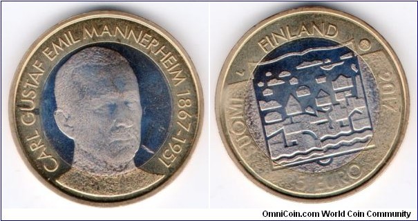 5 Euros Presidents of Finland - C.G.E. Mannerheim - 6th president of Finland