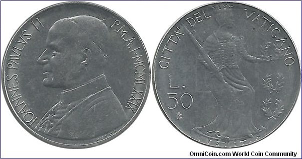 Vatican City 50 Lire 1979