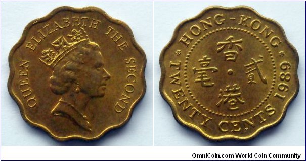 Hong Kong 20 cents.
1989 (II)