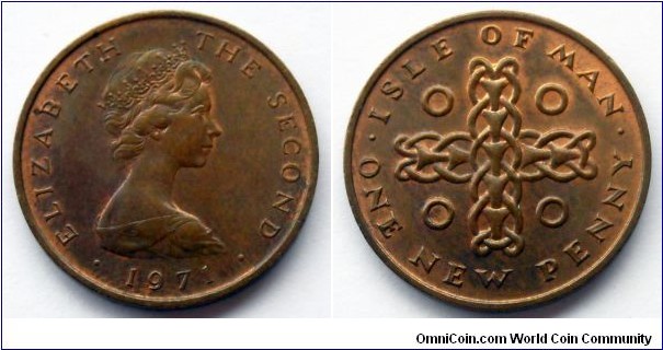 Isle of Man 1 new penny. 1971
