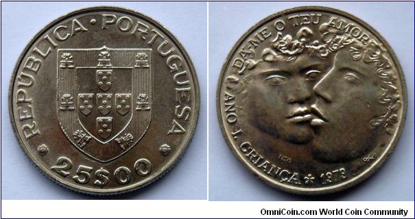Portugal 25 escudos.
1979, International Year of the Child.