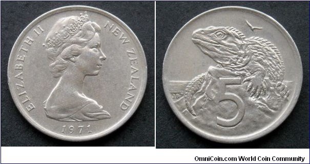 New Zealand 5 cents.
1971