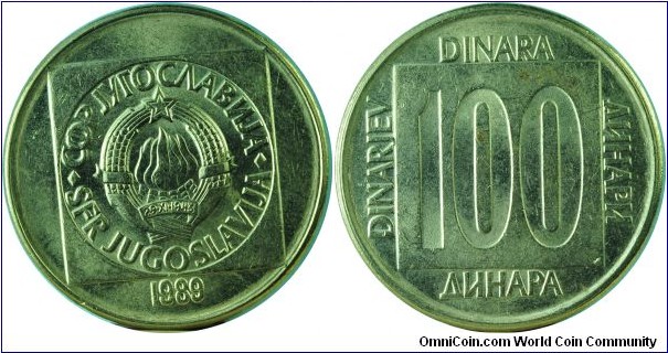 Yugoslavia100Dinara-km134-1989