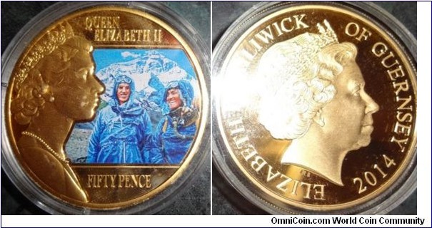 50p 1st Ascent of Mount Everest  Edmund Hillary & Tenzing Norgay