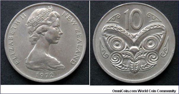 New Zealand 10 cents.
1972