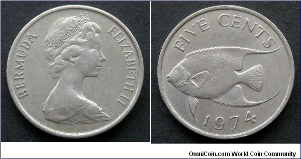Bermuda 5 cents.
1974