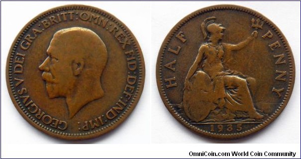 Half penny 1935