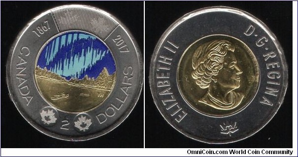 $2 150th anniversary of Canada’s confederation Glow in the dark