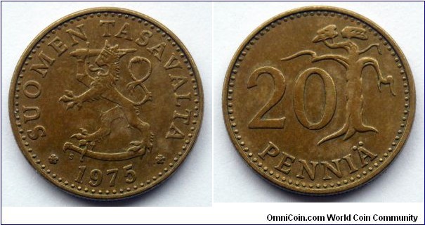 Finland 20 pennia.
1975