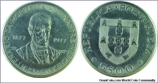 Portugal5Escudos-km606-1977