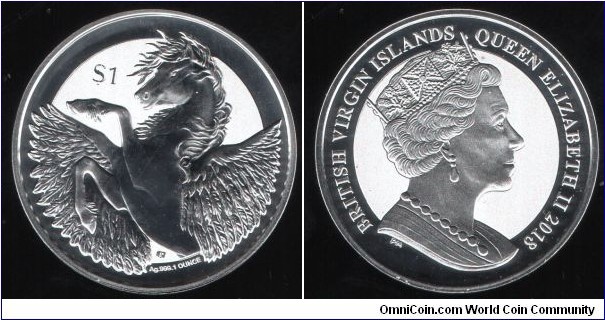 $1 Pegasus Silver Proof