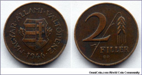 Hungary 2 filler.
1946