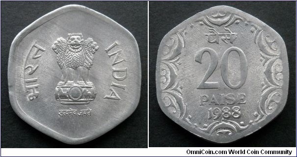 India 20 paise.
1988 (II)