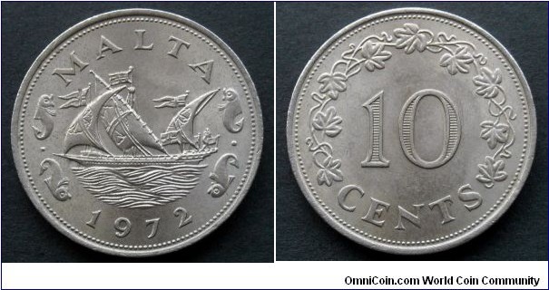 Malta 10 cents.
1972 (II)