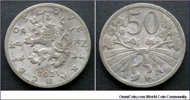 Czechoslovakia 50 haleru. 1921