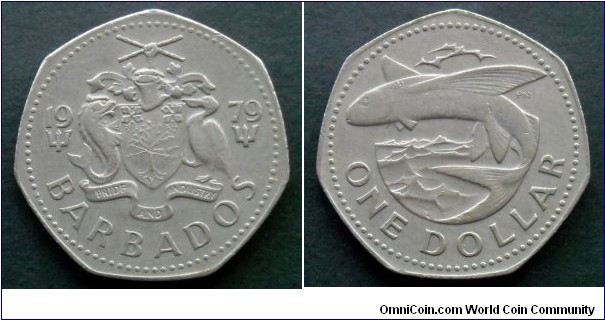 Barbados 1 dollar.
1979