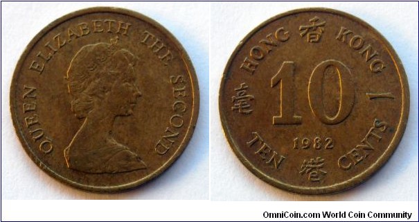 Hong Kong 10 cents.
1982