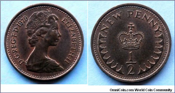 Half new penny 1979
