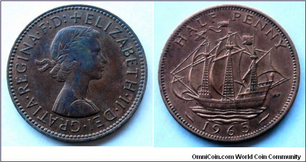 Half penny 1965