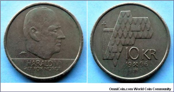 Norway 10 kroner.
1996 (II)

