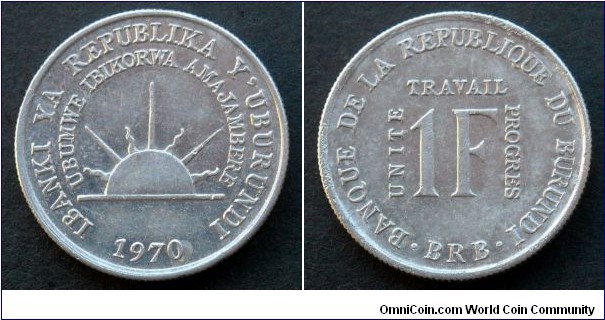 Burundi 1 franc.
1970 (II)
