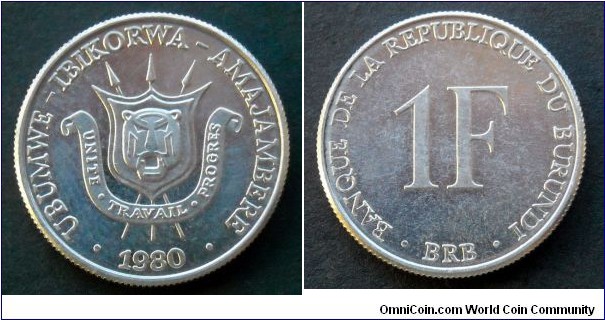 Burundi 1 franc.
1980