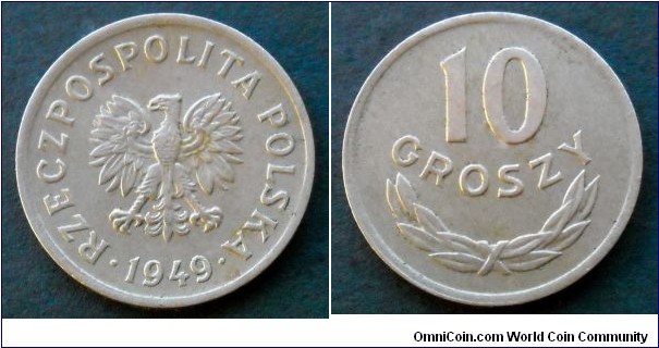 Poland 10 groszy.
1949, Cu-ni (II)