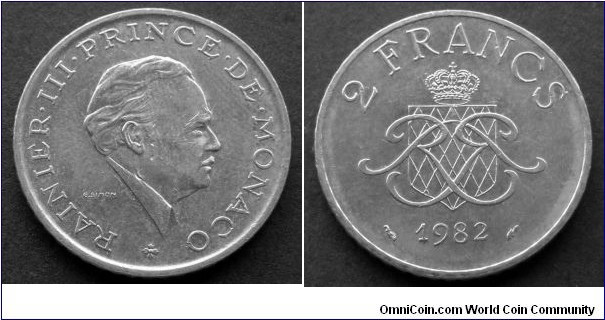 Monaco 2 francs.
1982 (II)