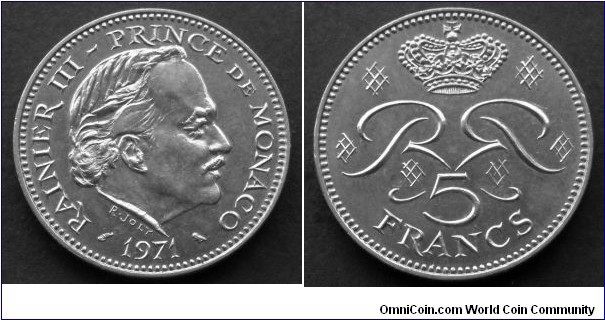 Monaco 5 francs.
1971 (II)
