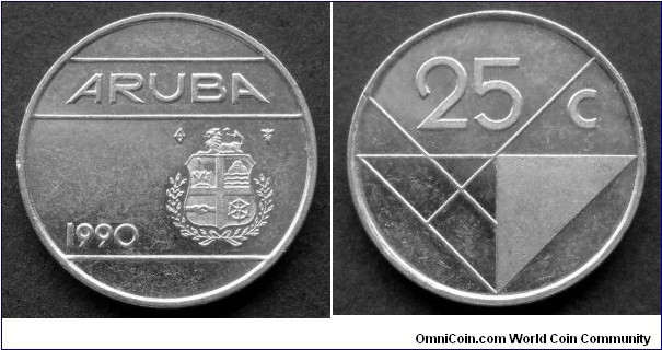 Aruba 25 cents.
1990
