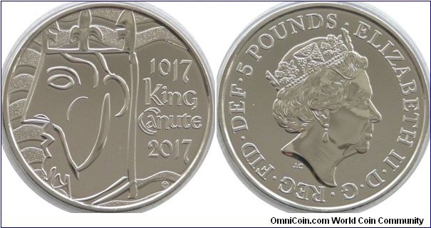 £5 King Canute 1000th anniversary of his coronation 