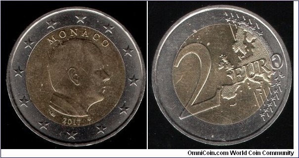 2 Euros Prince Albert II