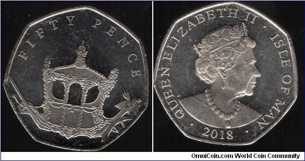50p 65th Anniversary of the Coronation of Queen Elizabeth II the stage coach