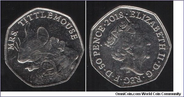 50p Beatrix Potter's Mrs Tittlemouse