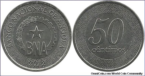 Angola 50 Centimos 2012