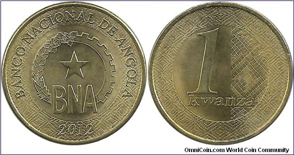 Angola 1 Kwanza 2012