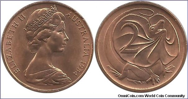 Australia 2 Cents 1984-unc-