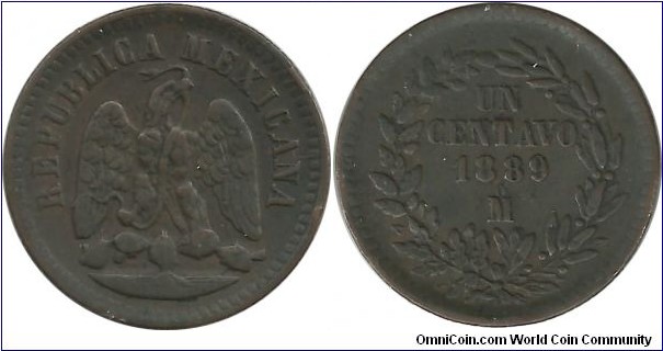 Mexico 1 Centavo 1889