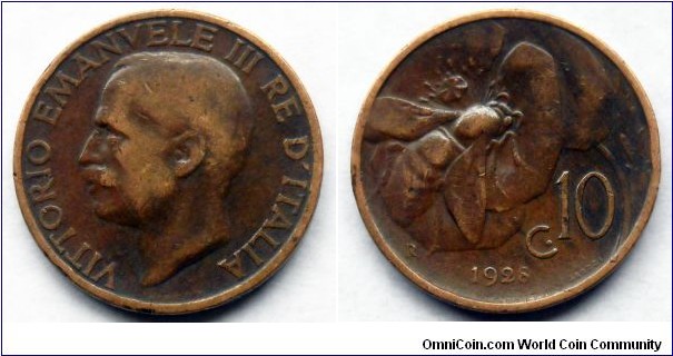 Italy 10 centesimi.
1928 (II)