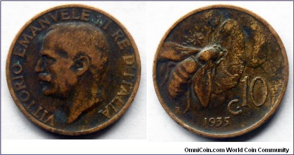 Italy 10 centesimi.
1935 (II)