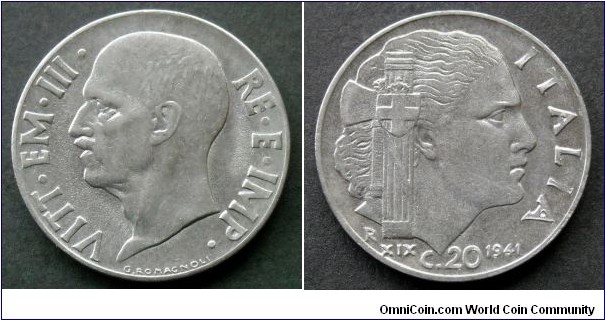 Italy 20 centesimi.
1941, Acmonital (II)