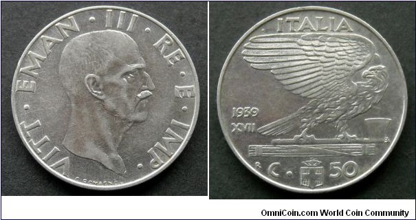 Italy 50 centesimi.
1939, Acmonital (II)