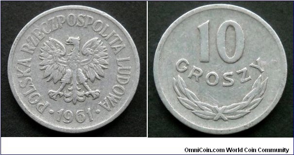 Poland 10 groszy.
1961 (II)