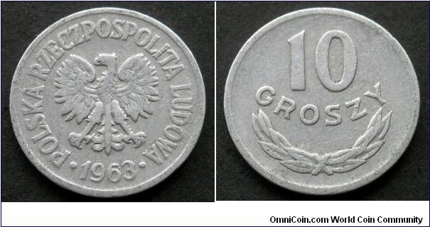 Poland 10 groszy.
1963 (II)